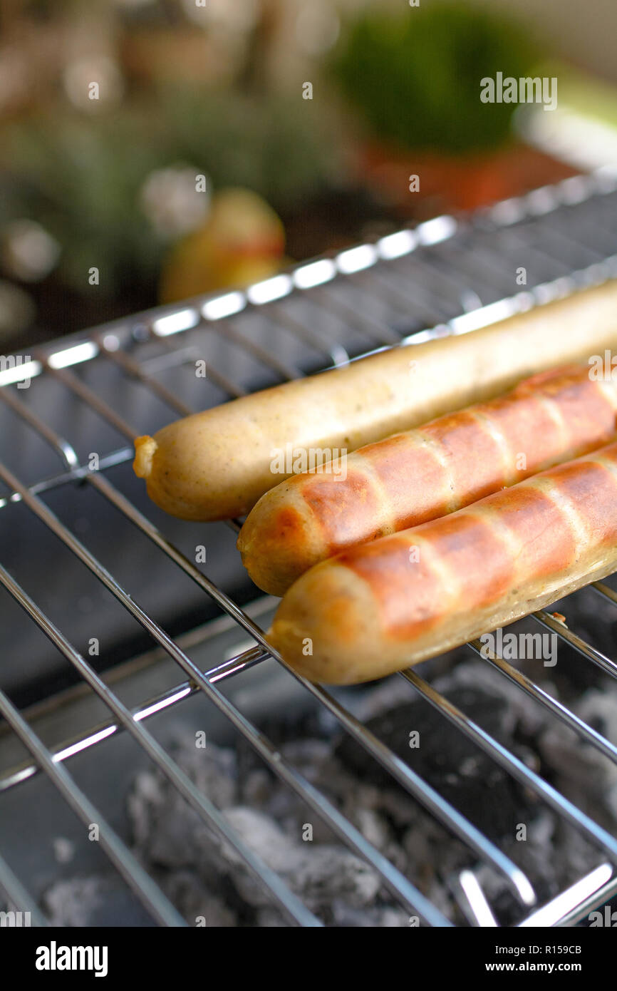 Bratwurst on the grill Stock Photo Alamy