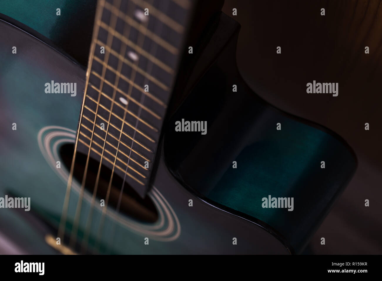Classical guitar strings close up Stock Photo - Alamy