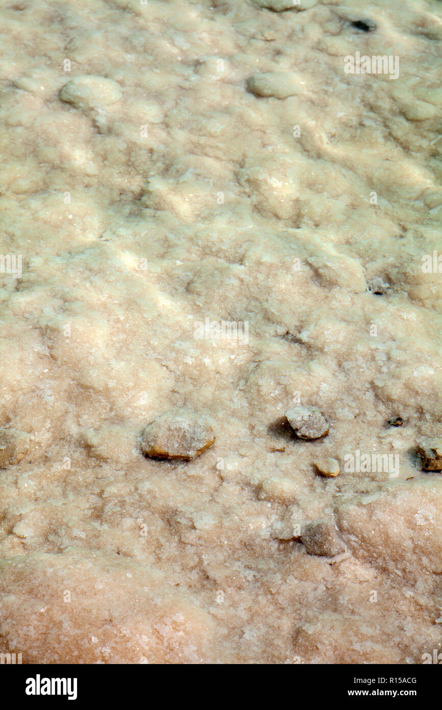Underwater Dead Sea Salt Formation - Israel Stock Photo
