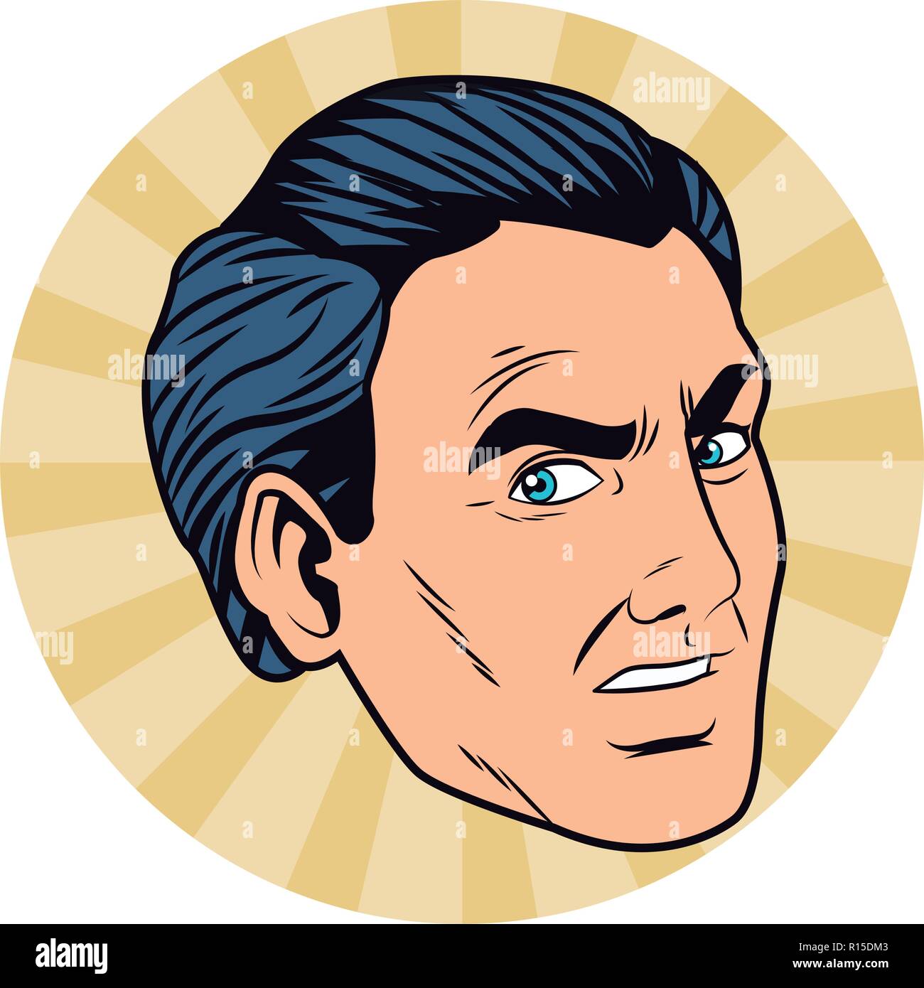 pop art businessman cartoon round icon Stock Vector Image & Art - Alamy