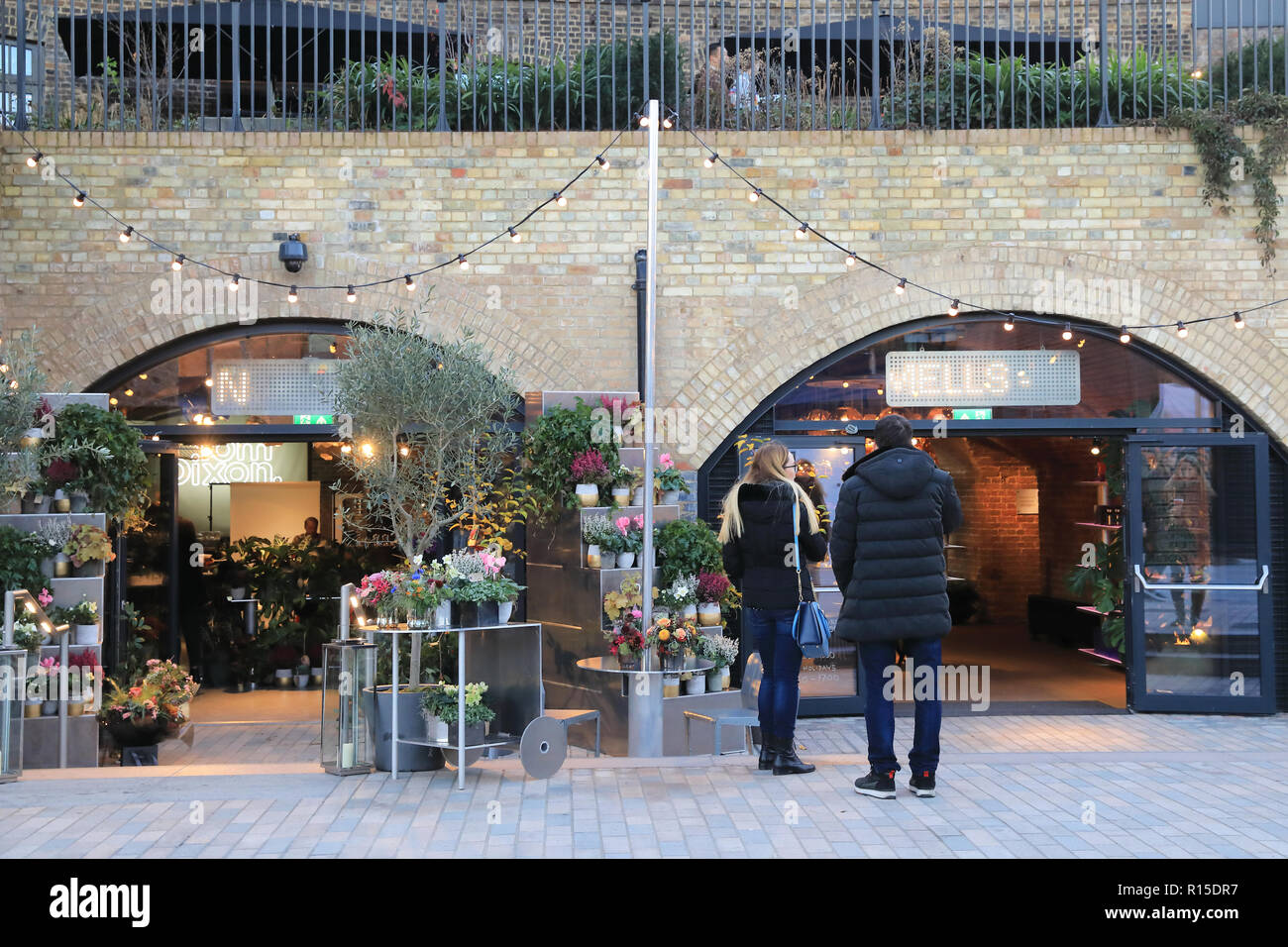 The flower shop at Tom Dixon's lighting showroom, at The Coal Office on