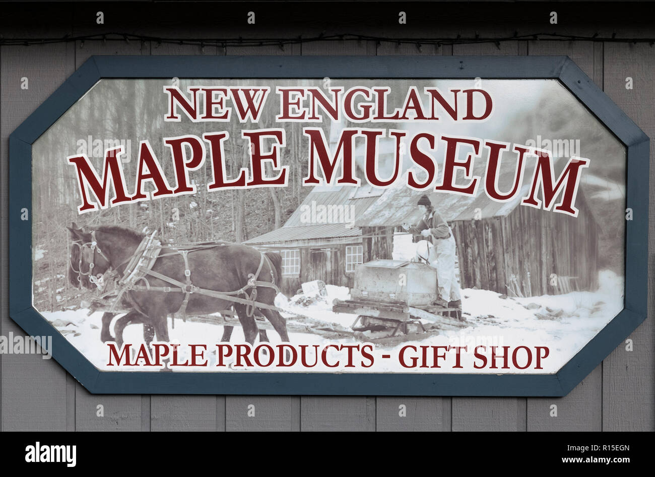 New England Maple Museum, Pittsford, Vermont, USA. Stock Photo