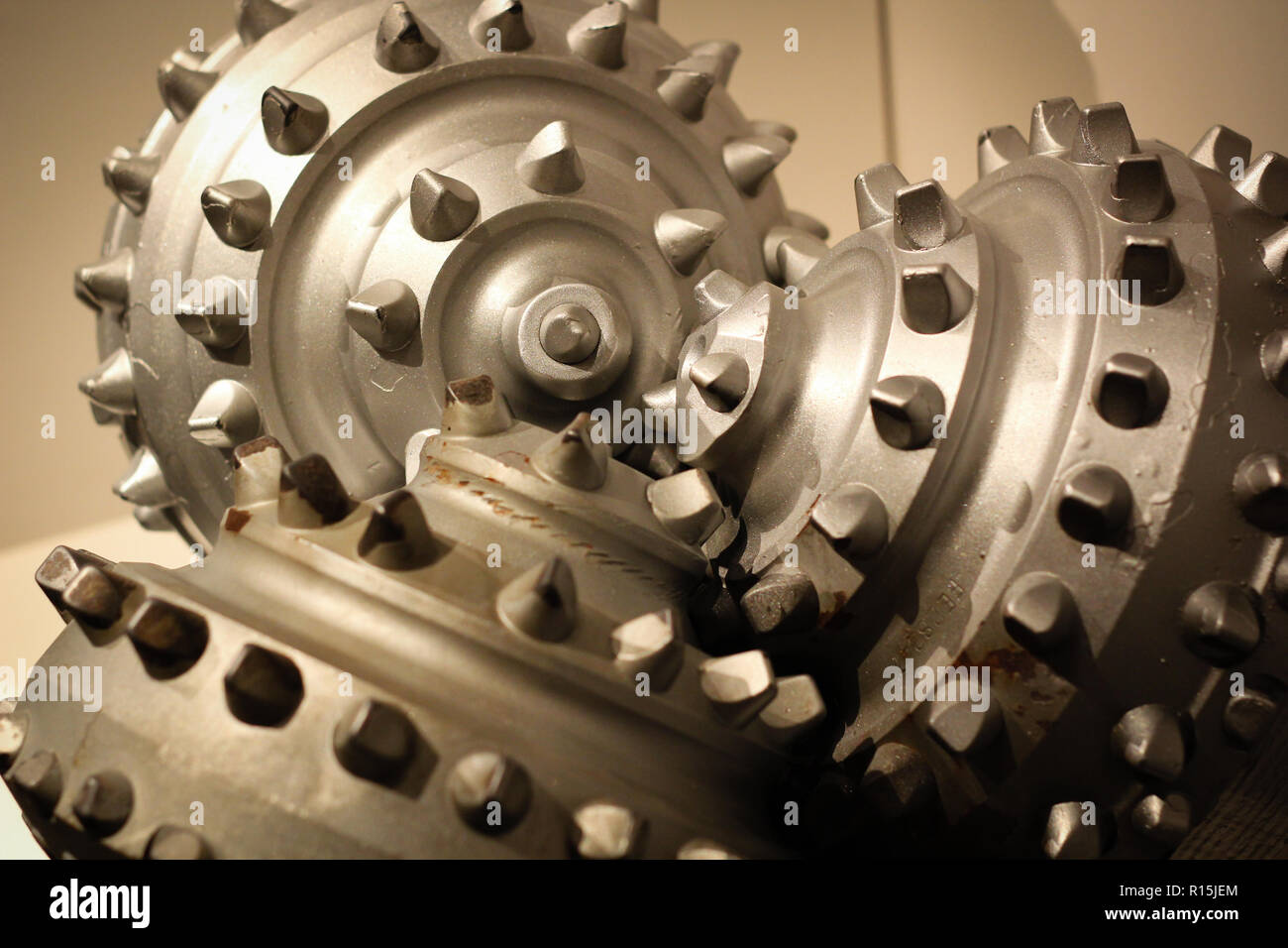 Roller cone drilling bit Stock Photo Alamy