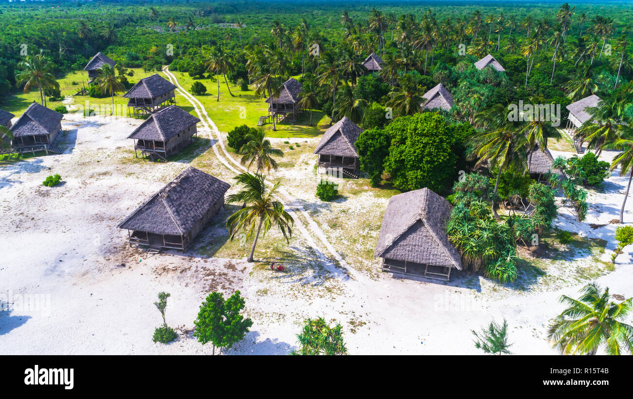 Abandoned resort in Zanzibar, Tanzania. Stock Photo