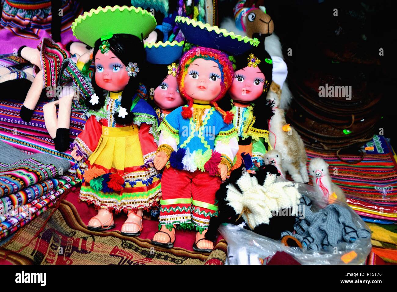 Dolls- Market in HUARAZ. Department of Ancash.PERU Stock Photo - Alamy