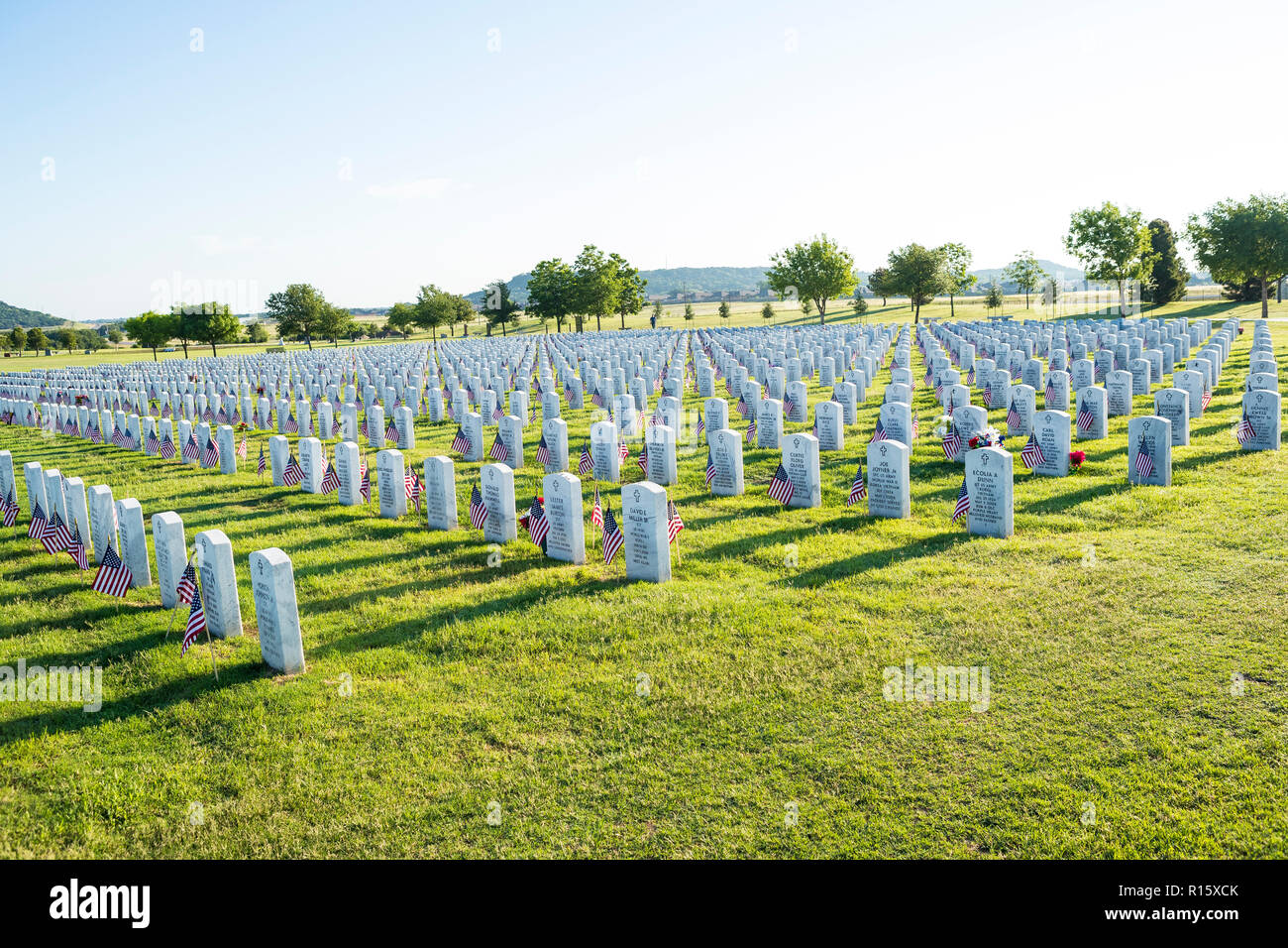Central Texas State Veteran's Cemetery in Killeen,Texas Stock Photo - Alamy