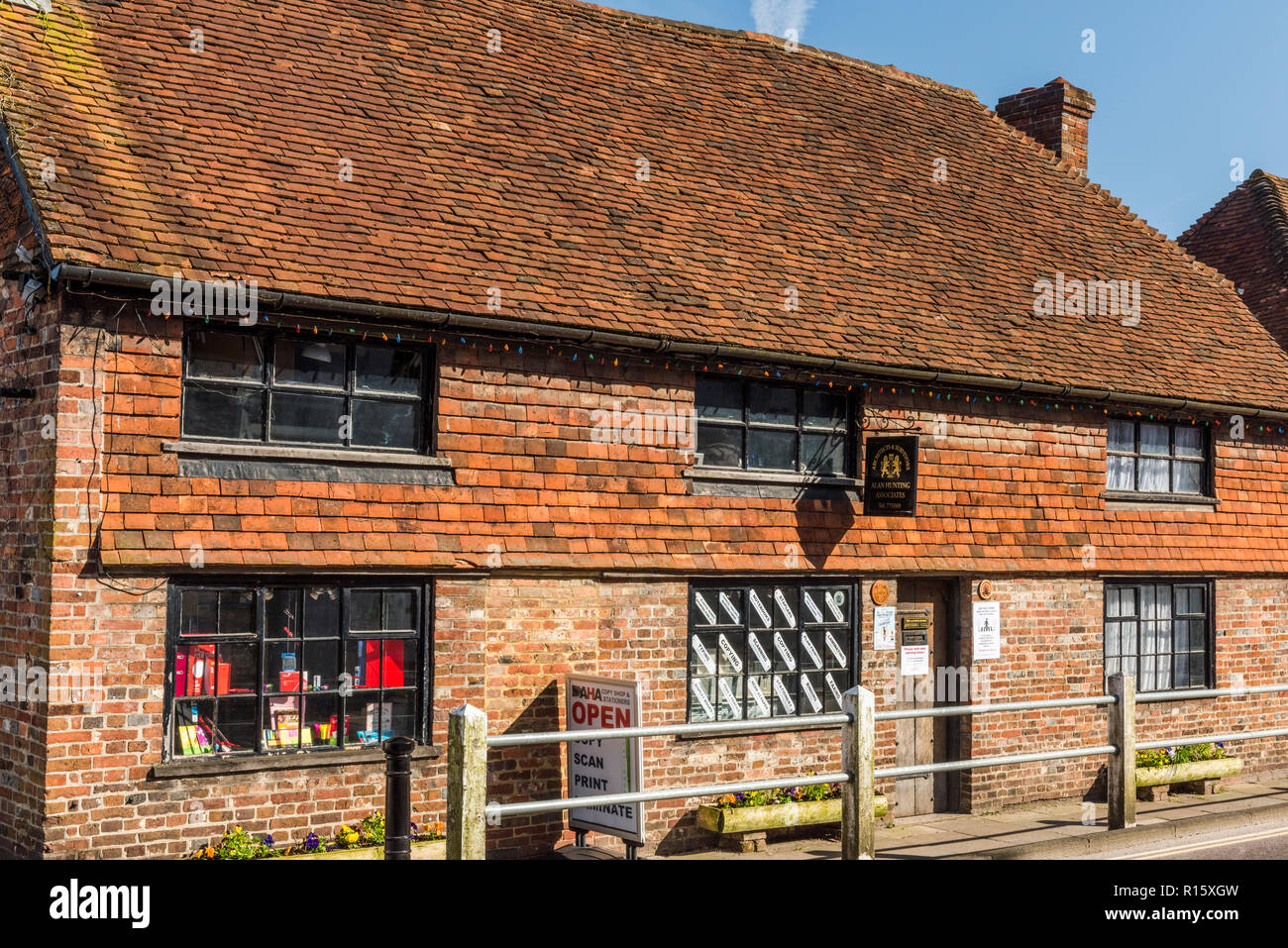 A historic weatherboarded house in Battle, East Sussex, England Stock