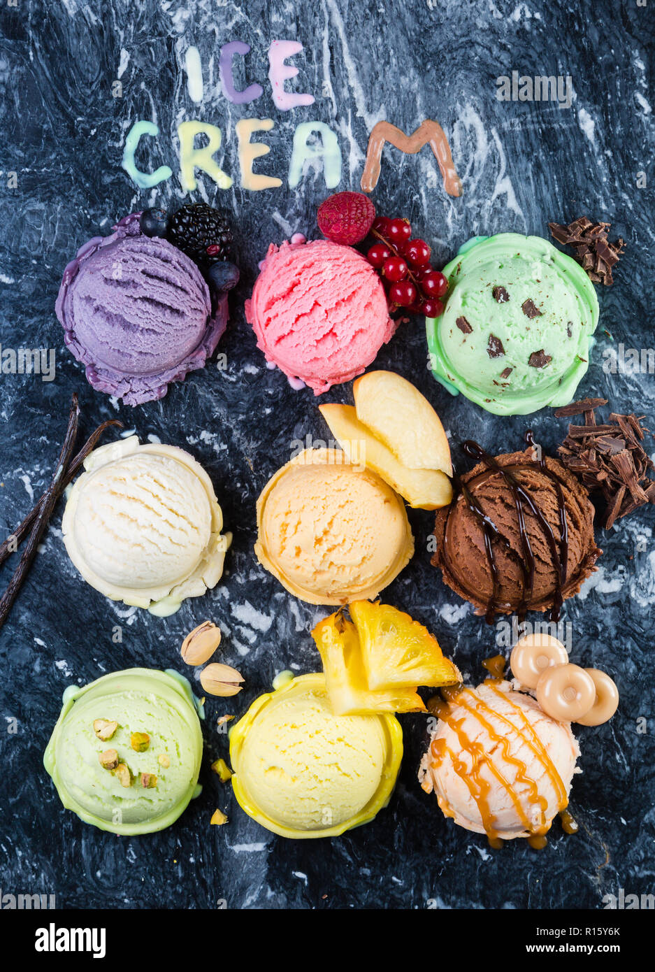 colorful ice cream scoop