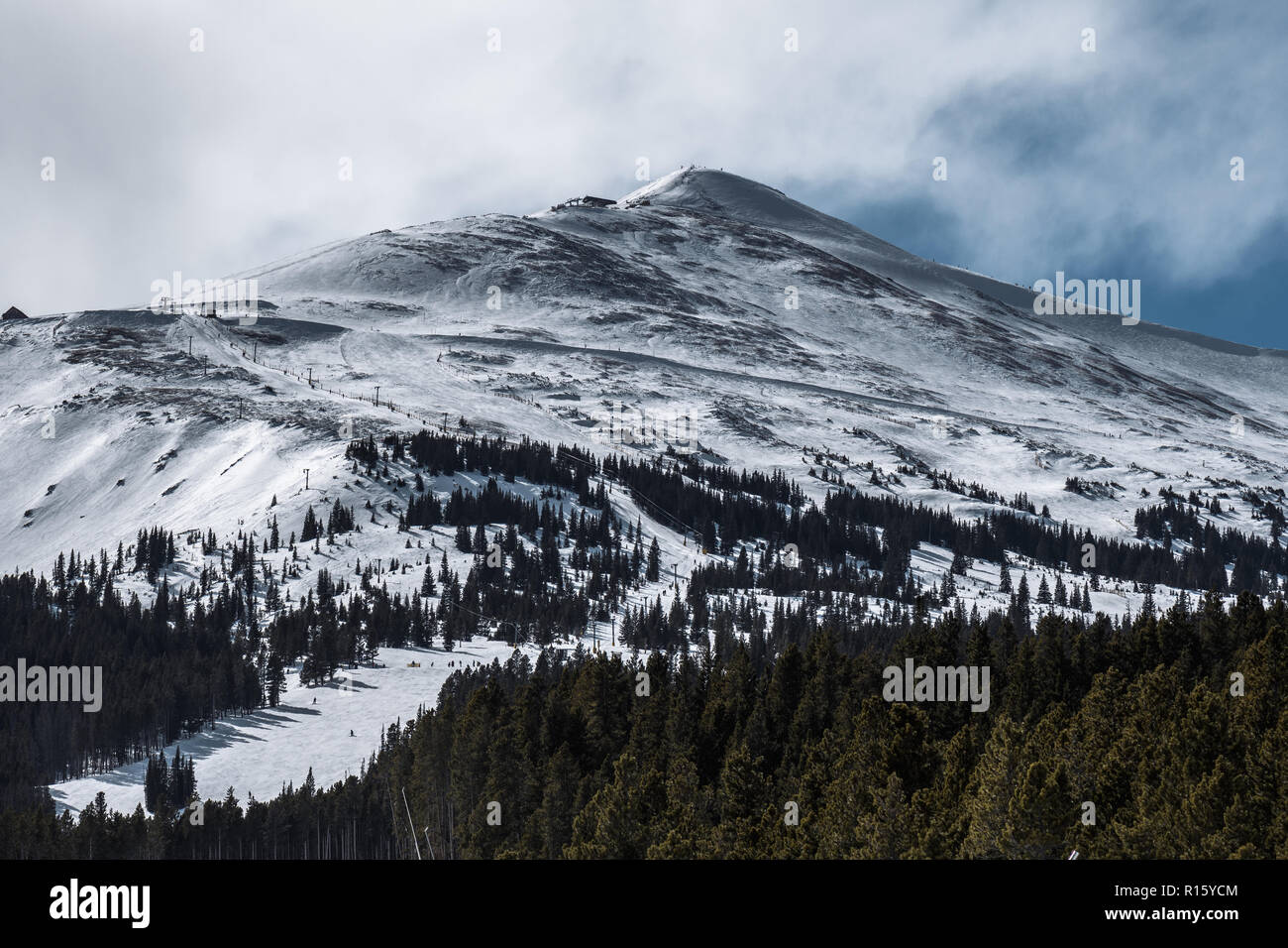 Dramatic Winter Storm Over Peak 8 Rocky Mountains Colorado - mountains colorado winter