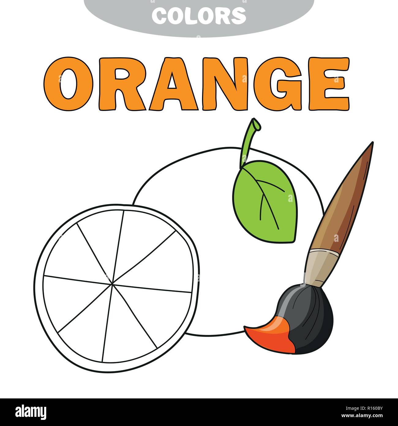 naranja para colorear