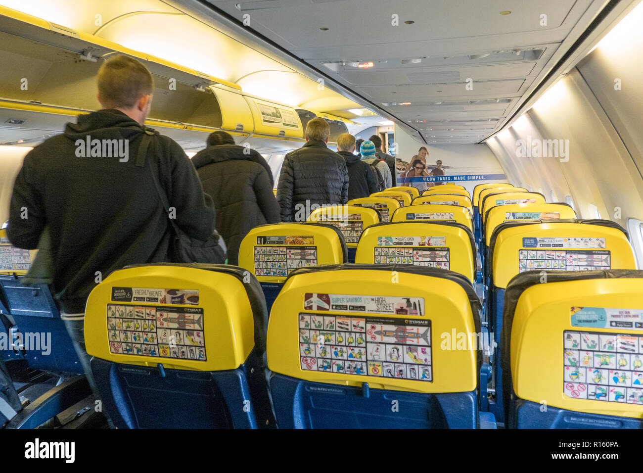 Passengers leaving a Ryanair plane at Dublin Airport Stock Photo Alamy