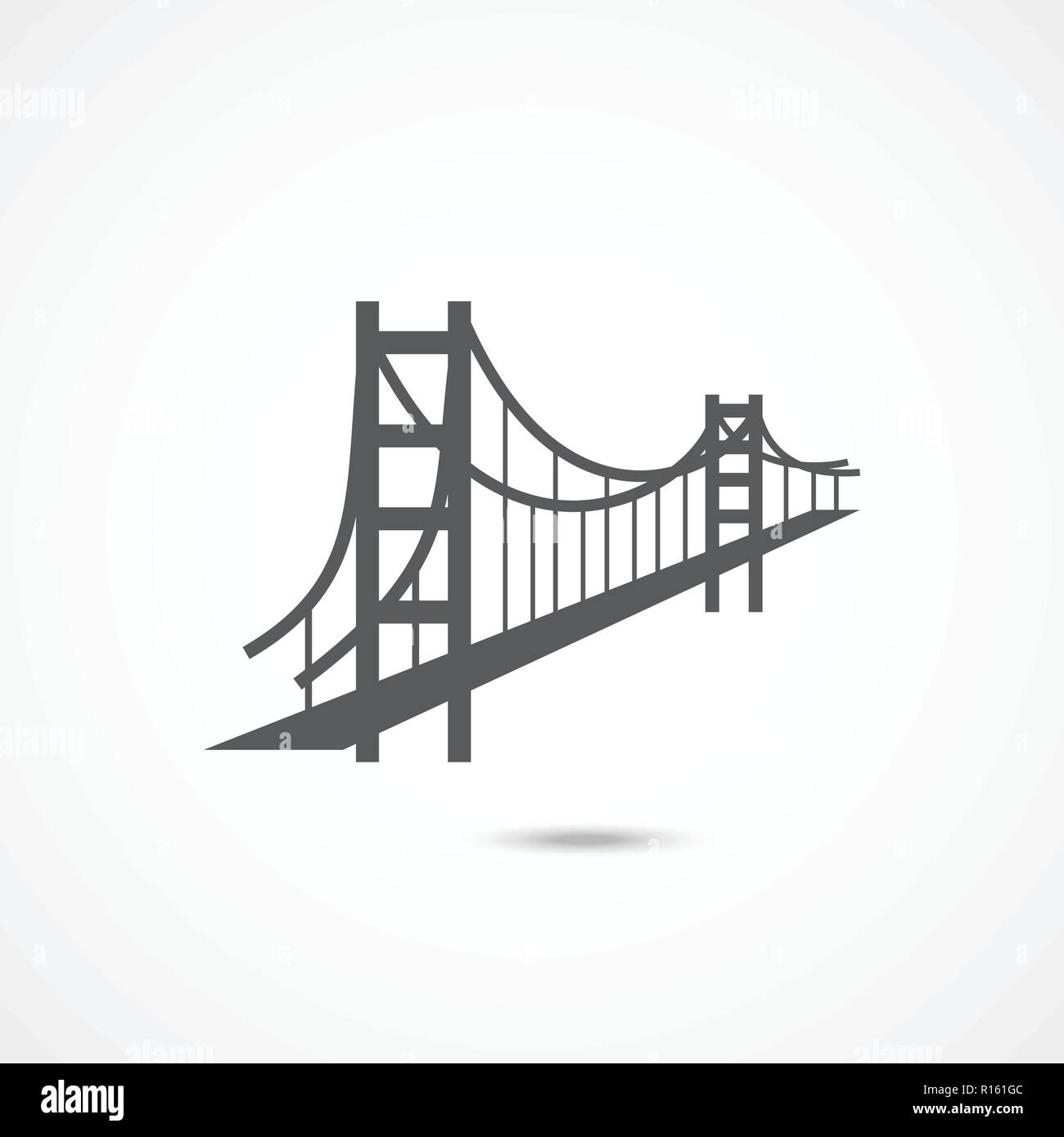 Golden Gate Bridge Icon Stock Vector