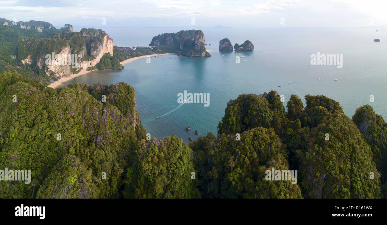 Aerial view of Railay beach, Thailand Stock Photo