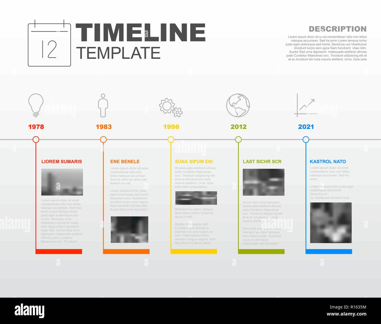 Simple vector Infographic timeline report template with the biggest ...