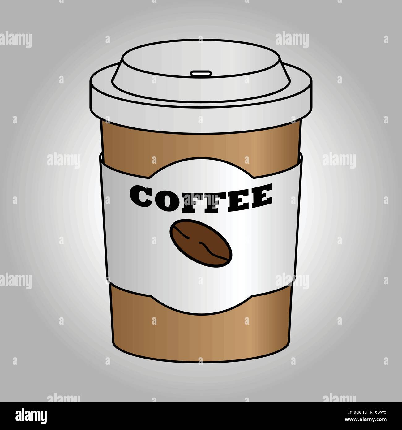 coffe with caffeine cup vector image Stock Vector