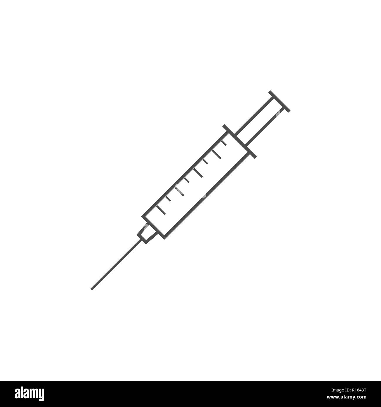 Medical syringe icon. Injection, medical, needle, syringe, vaccinations  icon. Vector illustration, flat design Stock Vector Image & Art - Alamy