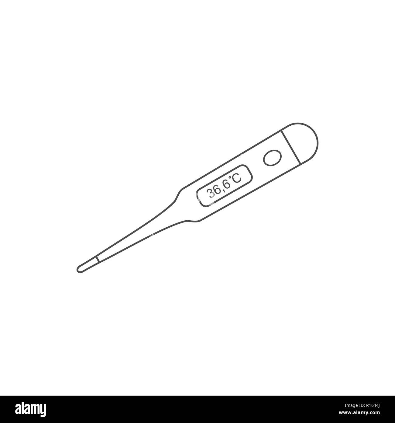 Stainless steel thermometer Stock Vector Images - Alamy