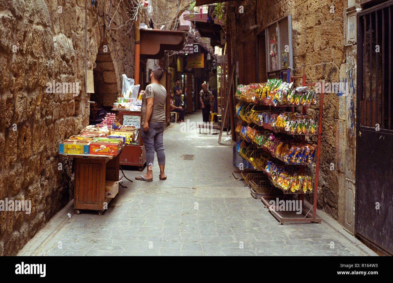 Tripoli old souks, Lebanon. Stock Photo