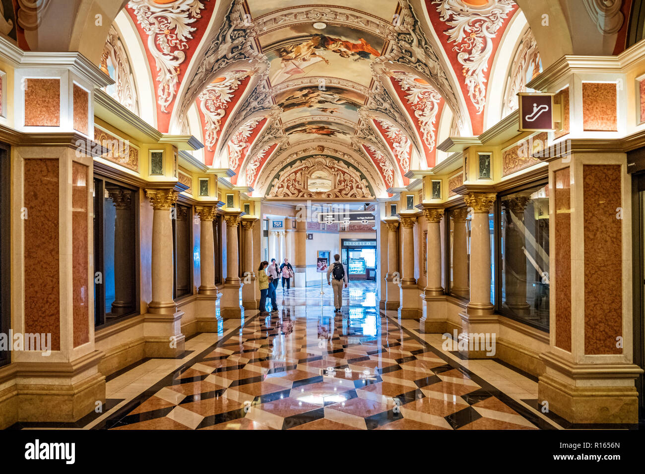 Interior of The Venetian Casino in Las Vegas Nevada Stock Photo