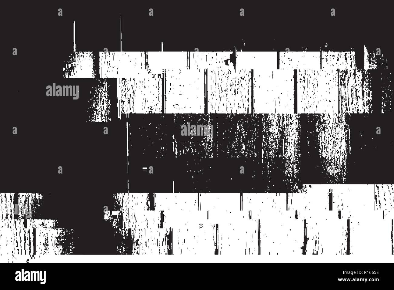 Grunge glitched black and white background. Glitch overlay distress ...