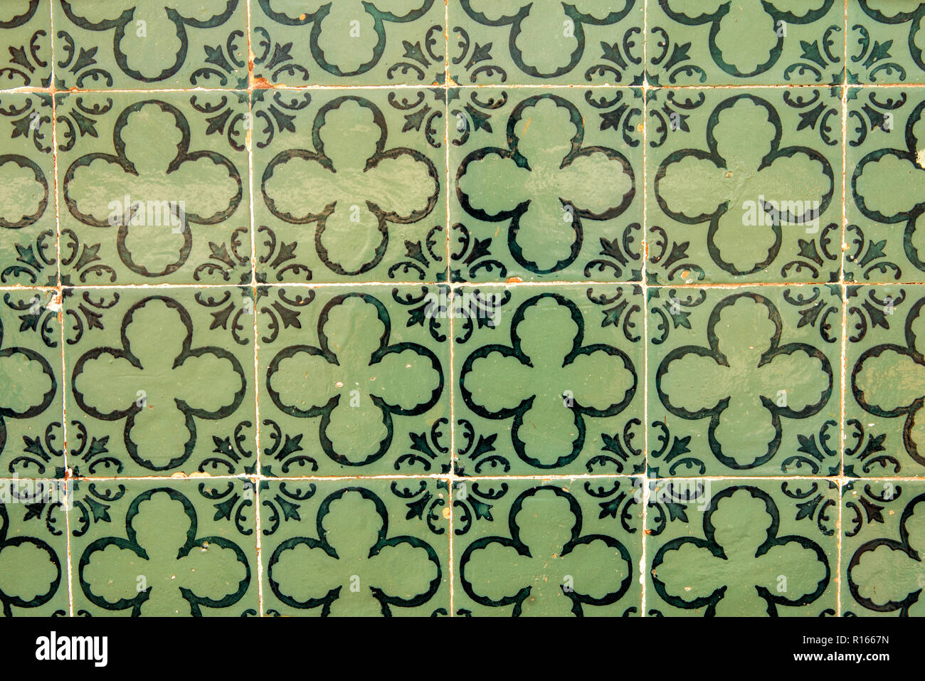 Vintage ceramic tiles wall decoration. Ceramic tiles background Stock Photo Alamy