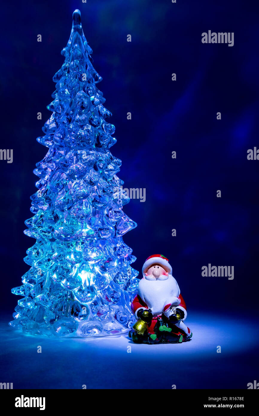 Christmas Tree Toy Shining With A Beautiful Shadow Northern Lights