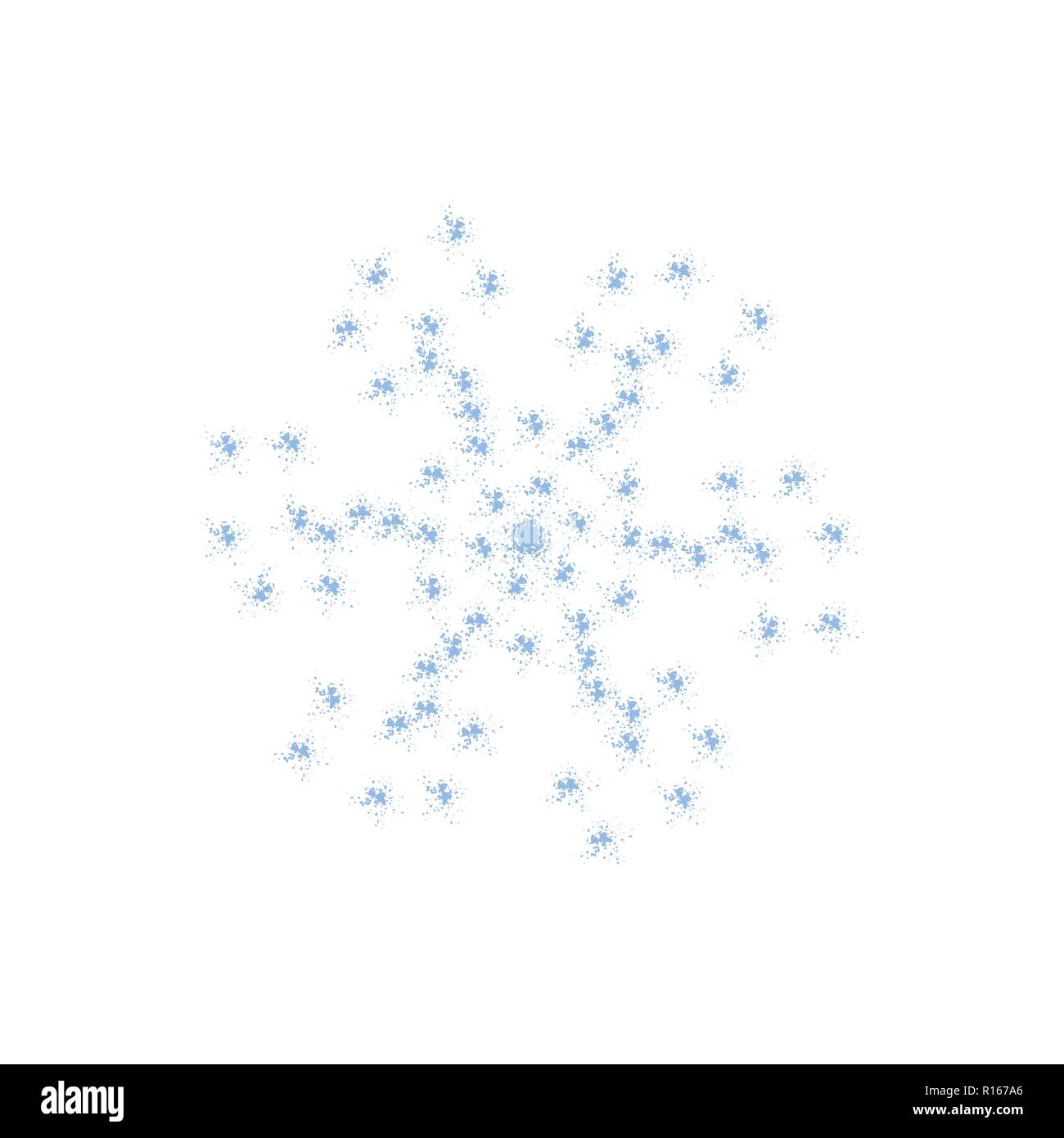 Grunge snowflake isolated. Brushed christmas design template. Distress ...