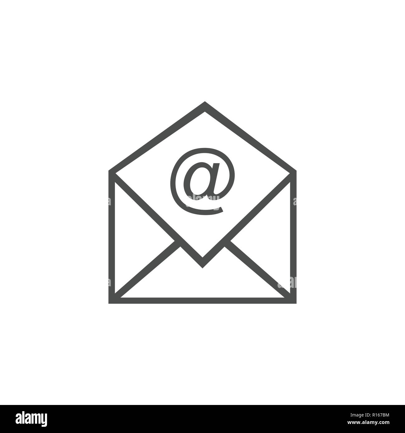 Letter icon, email sign. Vector illustration. Flat design. Message icon. Stock Vector