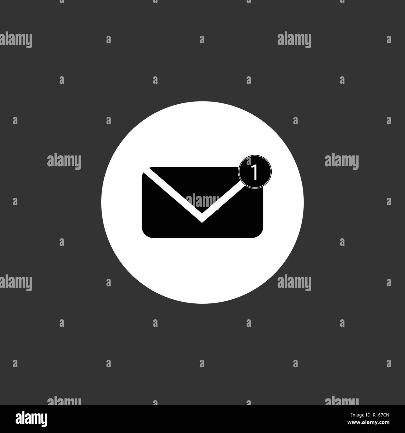 New message icon, message sign. Mail, email. Vector