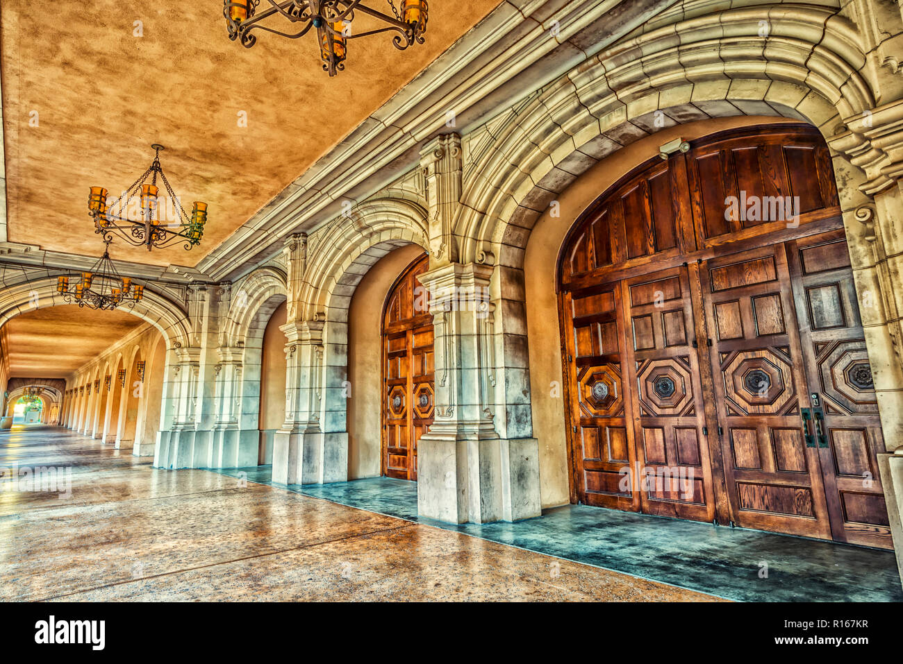 San Diego, California, USA. Ornate architecture at Balboa Park. Stock Photo
