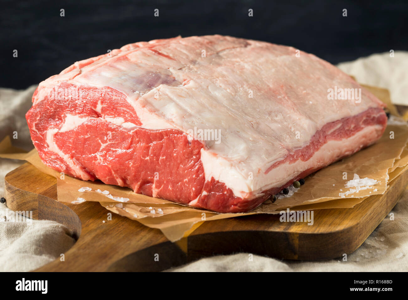Raw Grassfed Boneless Rib Beef Roast Ready to Cook Stock Photo Alamy
