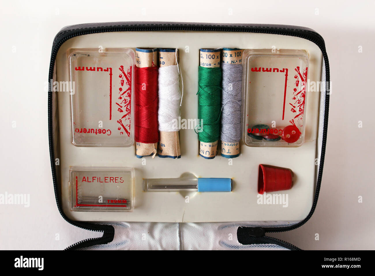 Sewing Box, close-up Stock Photo