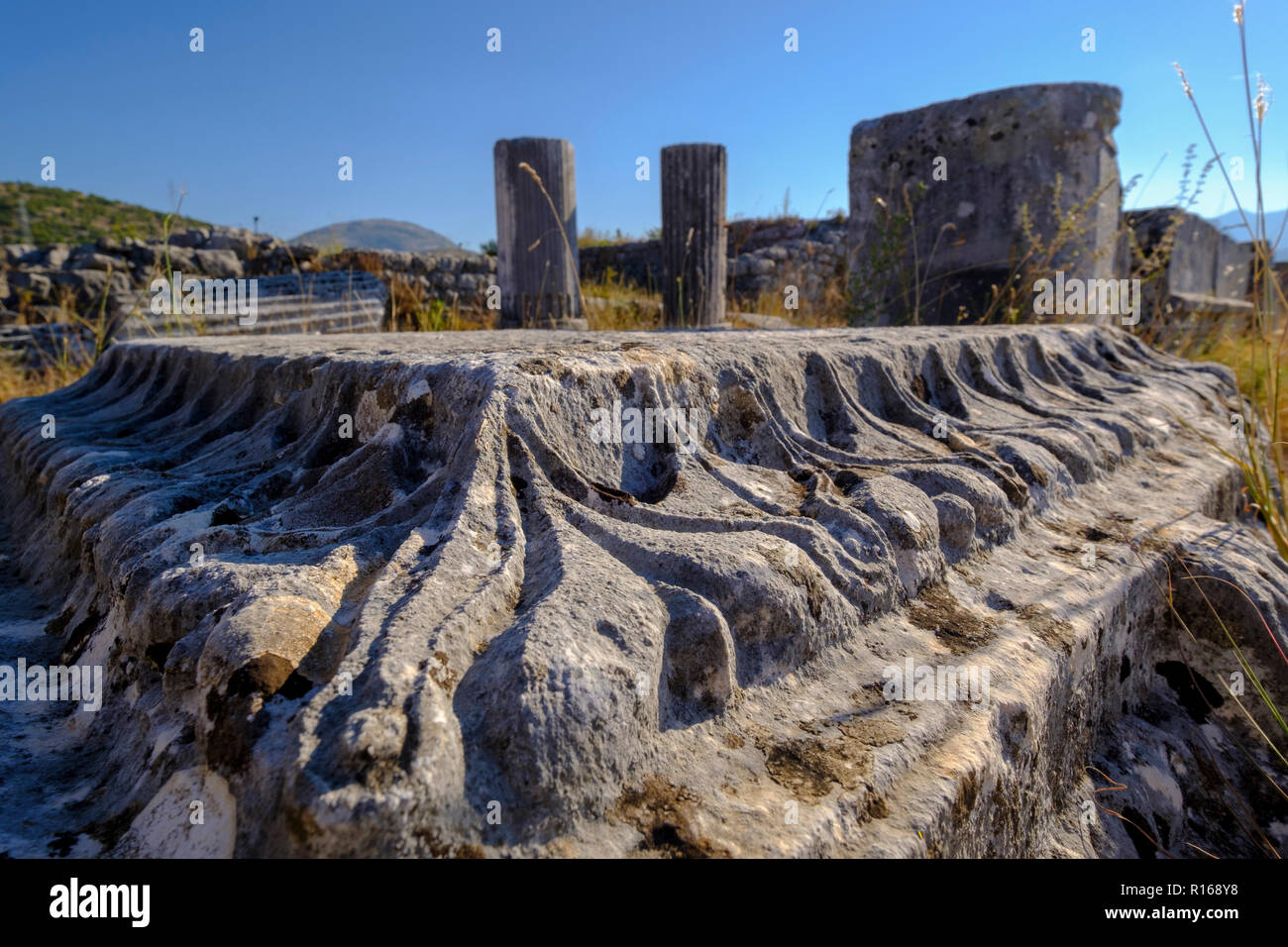 Excavation site, Ancient Illyrian city Duklja, Doclea, Podgorica, Montenegro Stock Photo