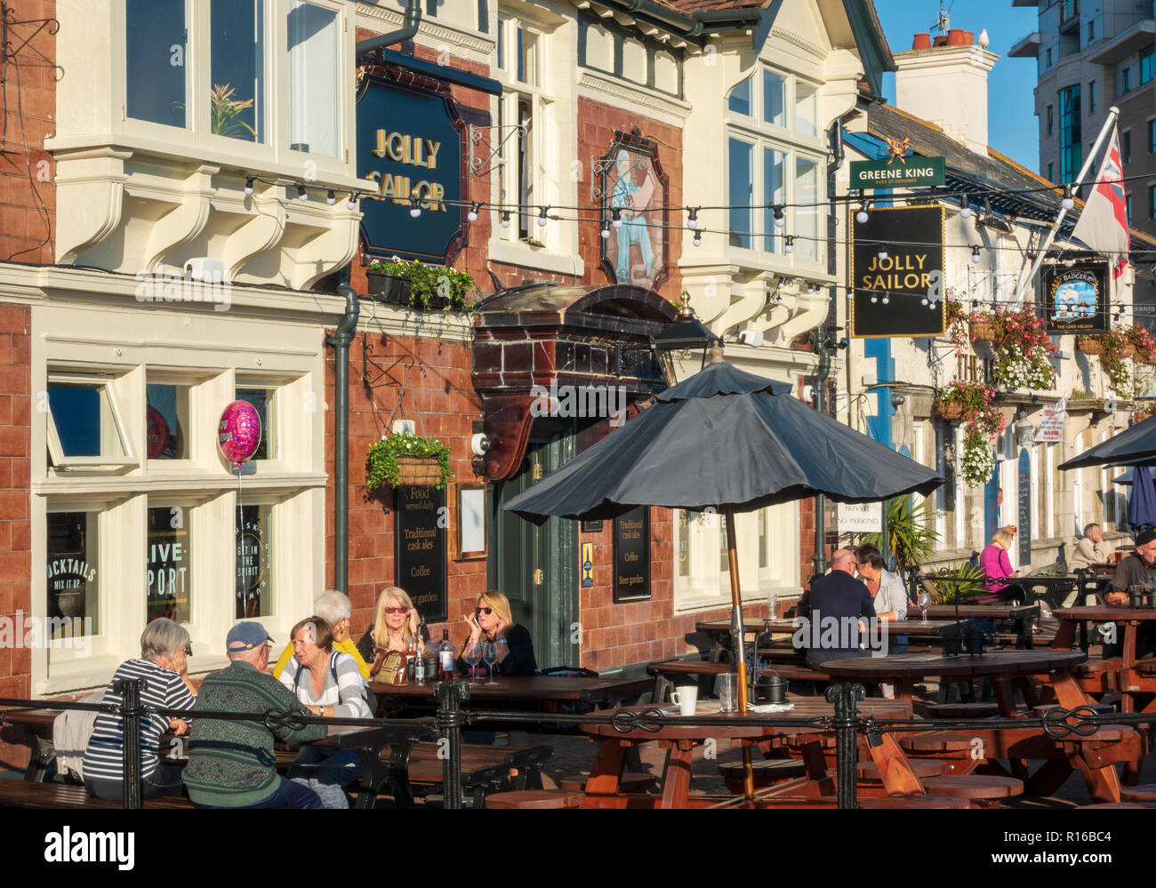 The Jolly Sailor and Lord Nelson pubs, Poole, Dorset, England Stock Photo