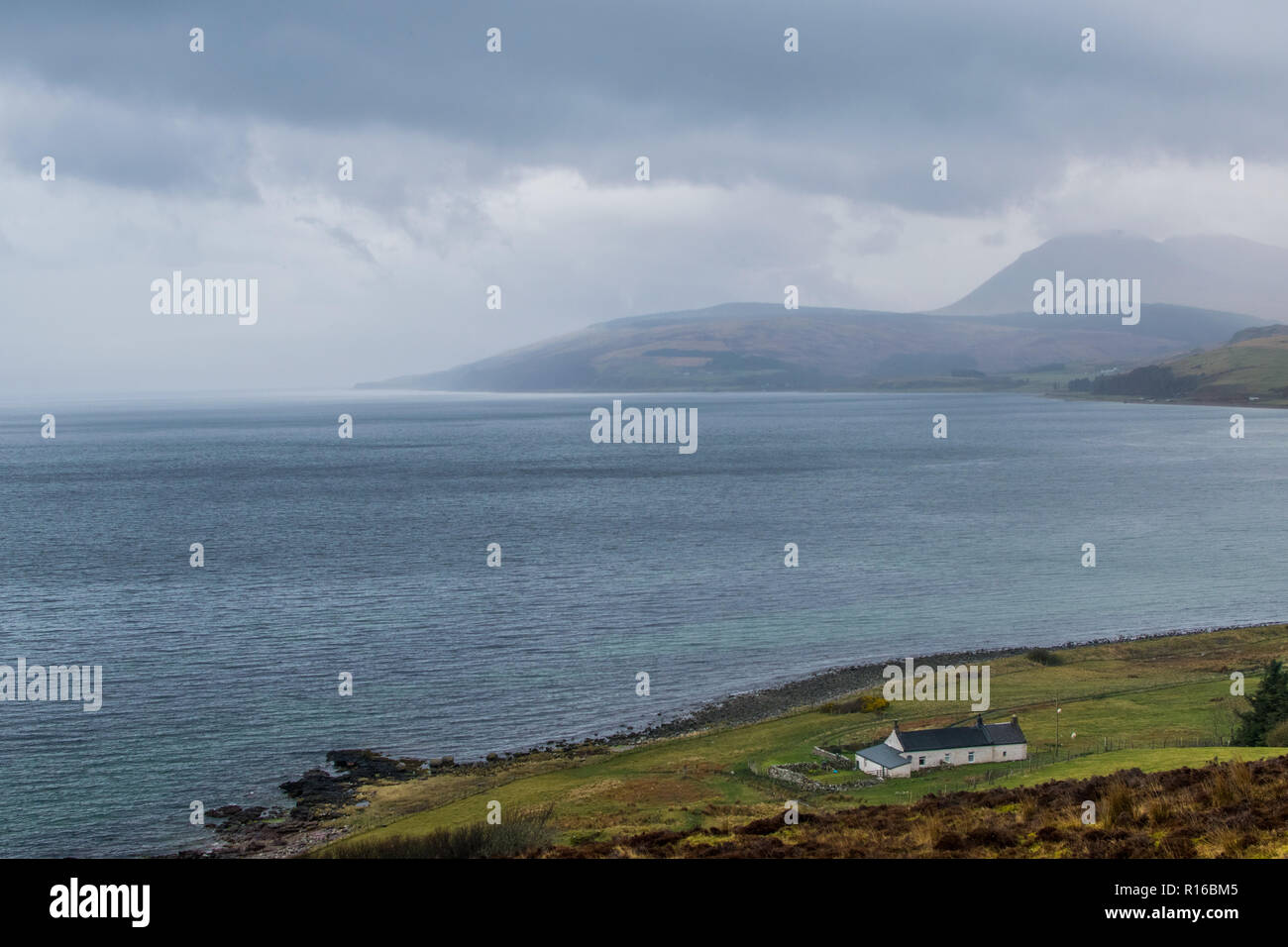 Walking on Goatfell, Isle of Arran, Scotland Stock Photo
