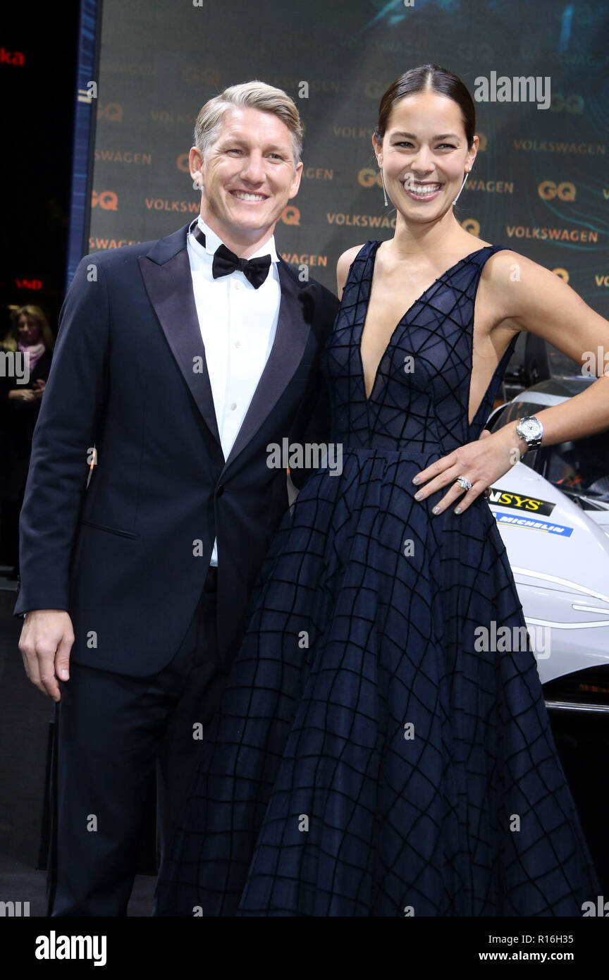 Bastian Schweinsteiger and his wife Ana Ivanovic attending the 20th GQ Men of the Year Award at Komische Oper on November 8, 2018 in Berlin, Germany. Stock Photo
