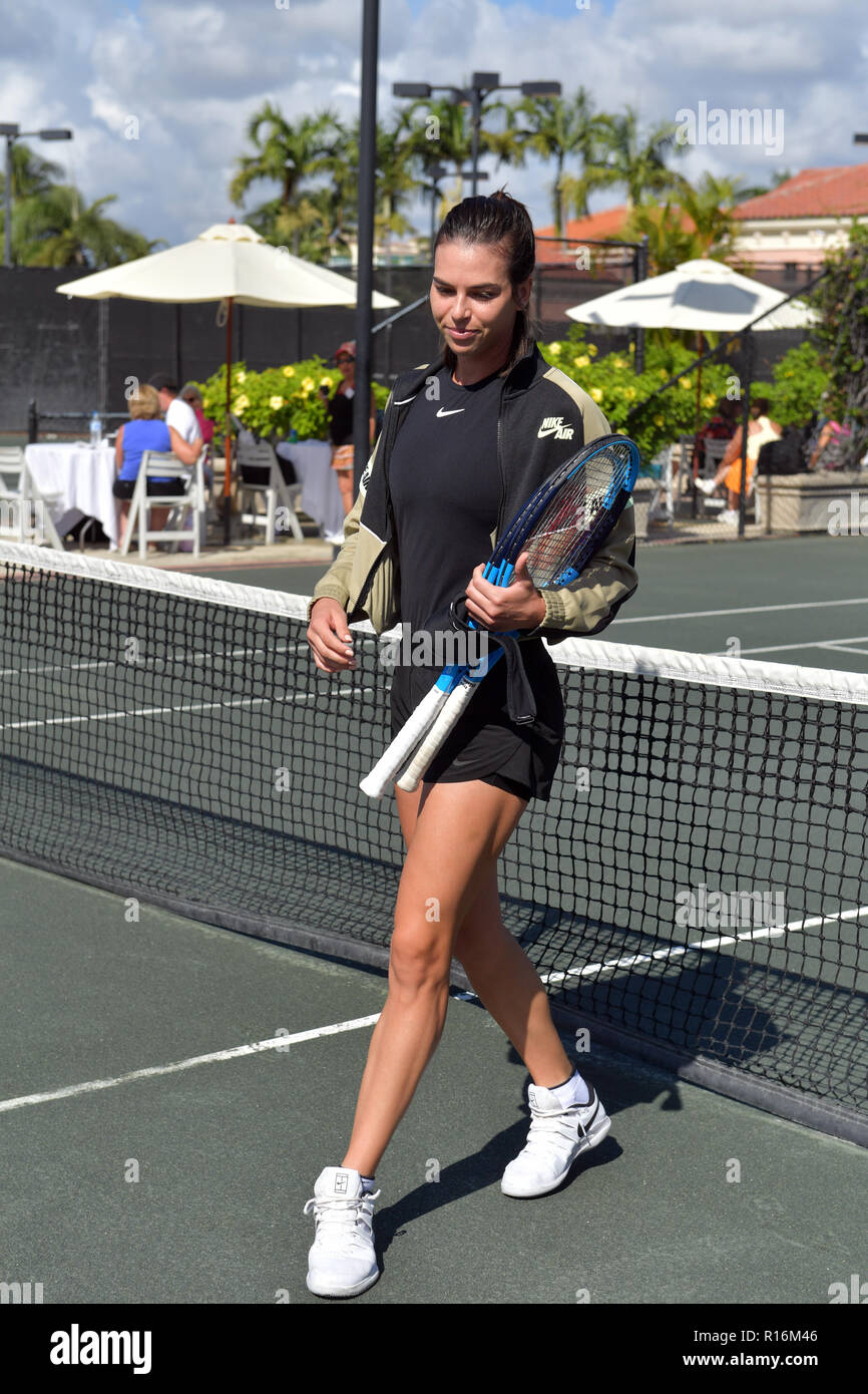 FORT LAUDERDALE, FL - NOVEMBER 09: Tennis Player Ajla Tomljanovic. Ajla  Tomljanović is a Croatian-born Australian professional tennis player.  Tomljanović has won four singles and three doubles titles on the ITF tour