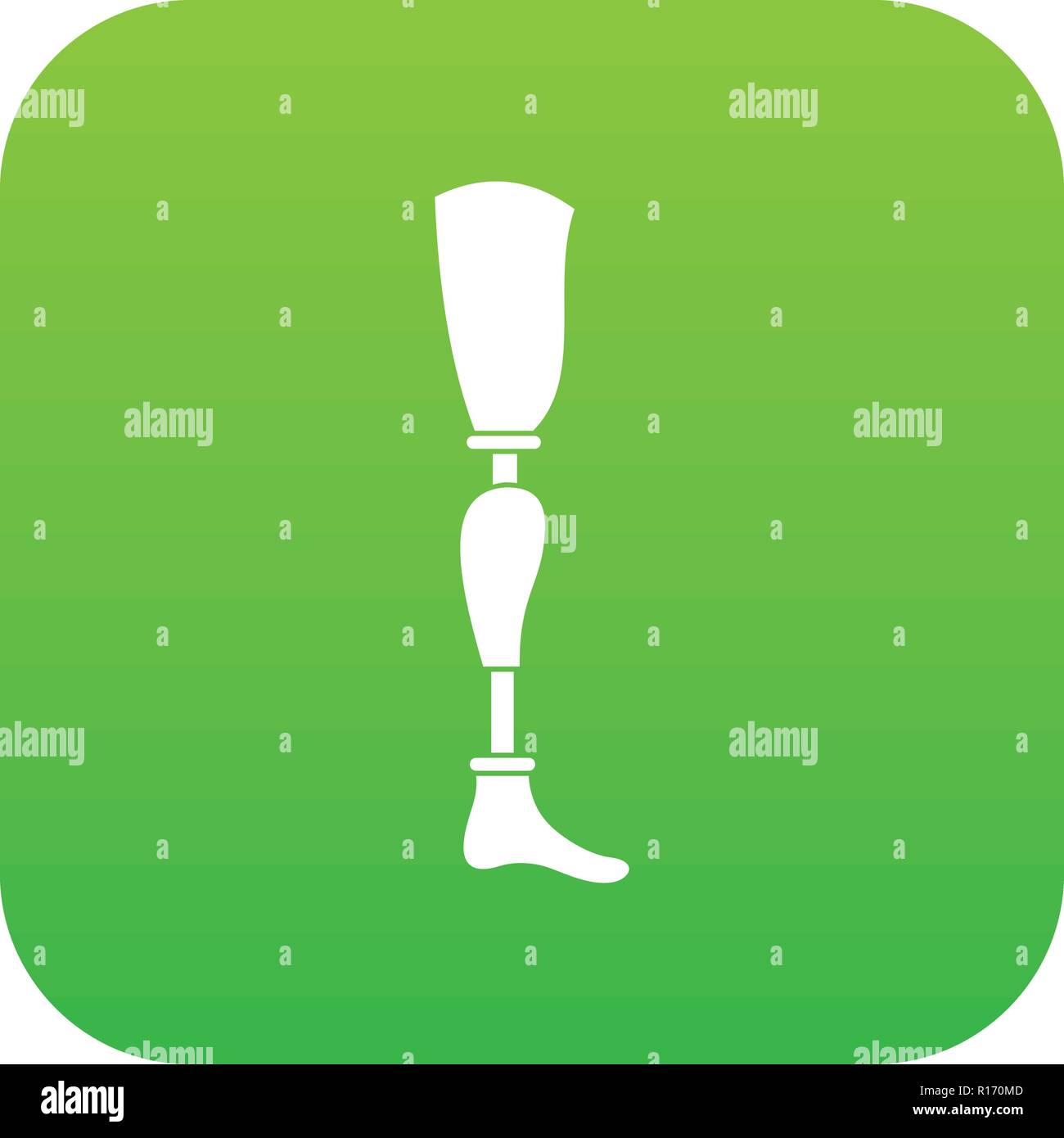 Prosthesis leg icon digital green Stock Vector Image & Art - Alamy