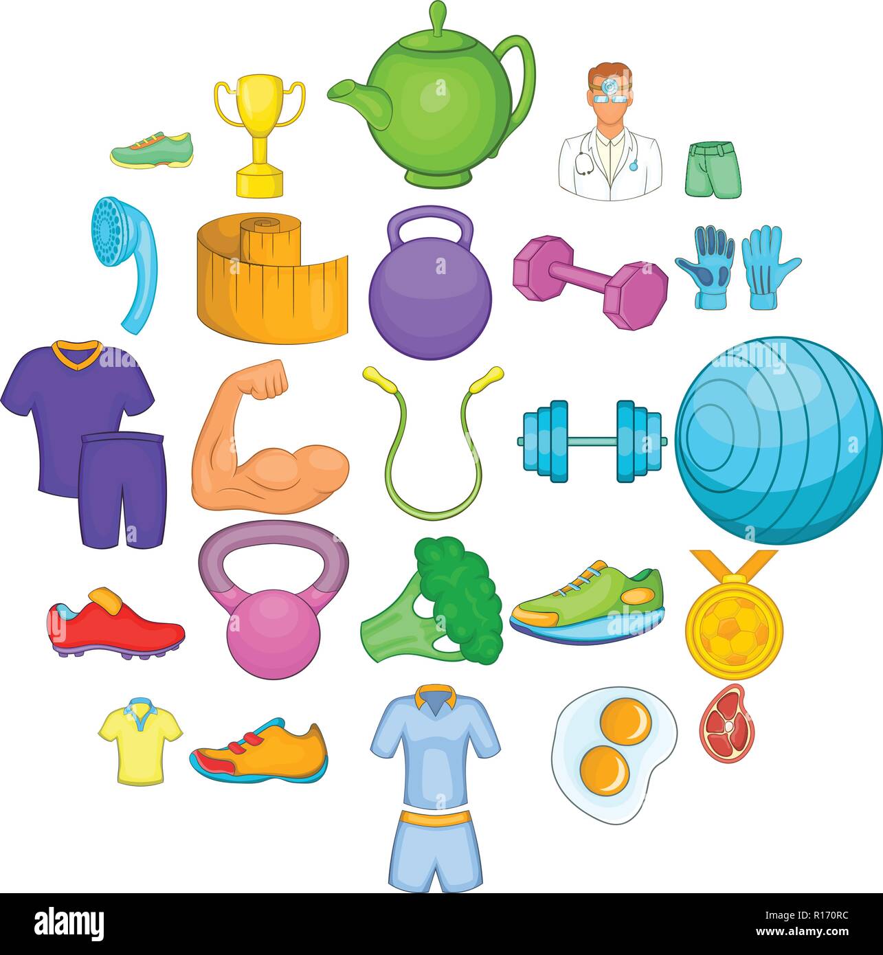 Medical inspection icons set, cartoon style Stock Vector Image & Art ...