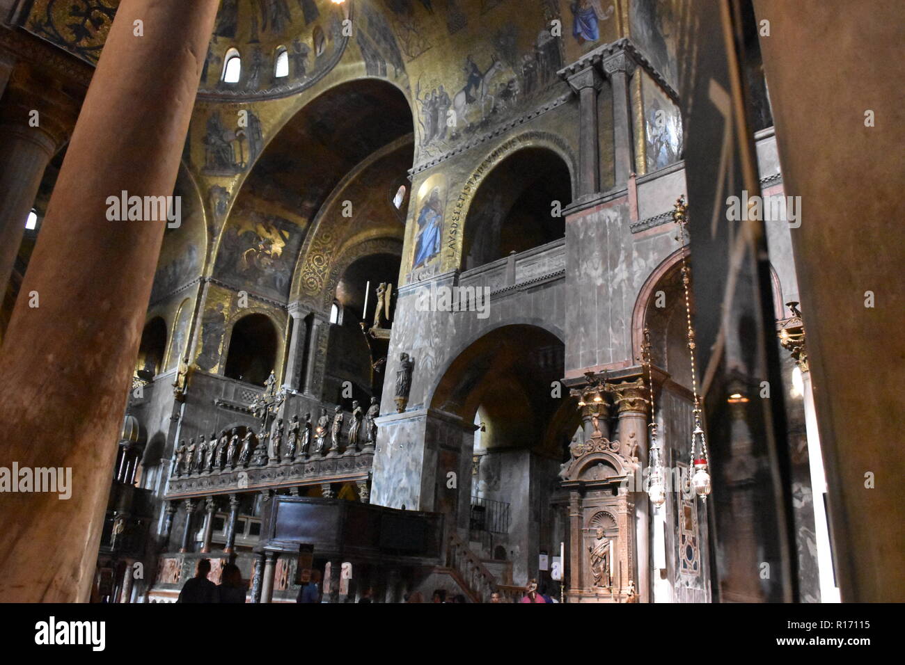 Interior mosaics of St. Mark basilica Stock Photo