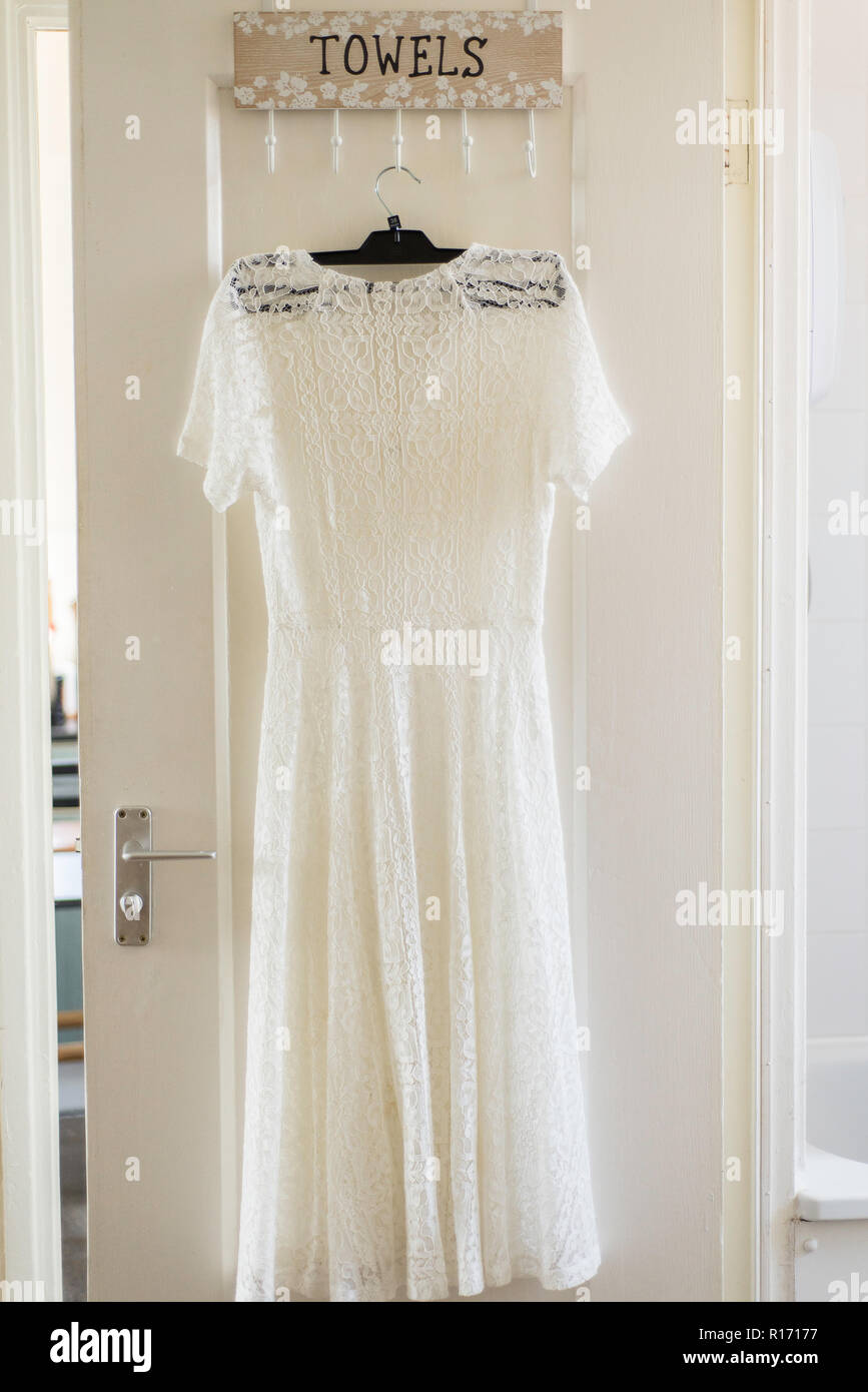 fit and flare lace wedding dress with sweetheart neckline Spaghetti Strap Sweetheart Neckline Fit And Flare Wedding Dress –  MakerryBridal main image 0