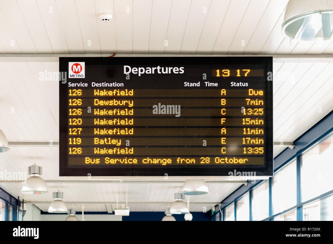 View of Ossett Bus Station Stock Photo Alamy
