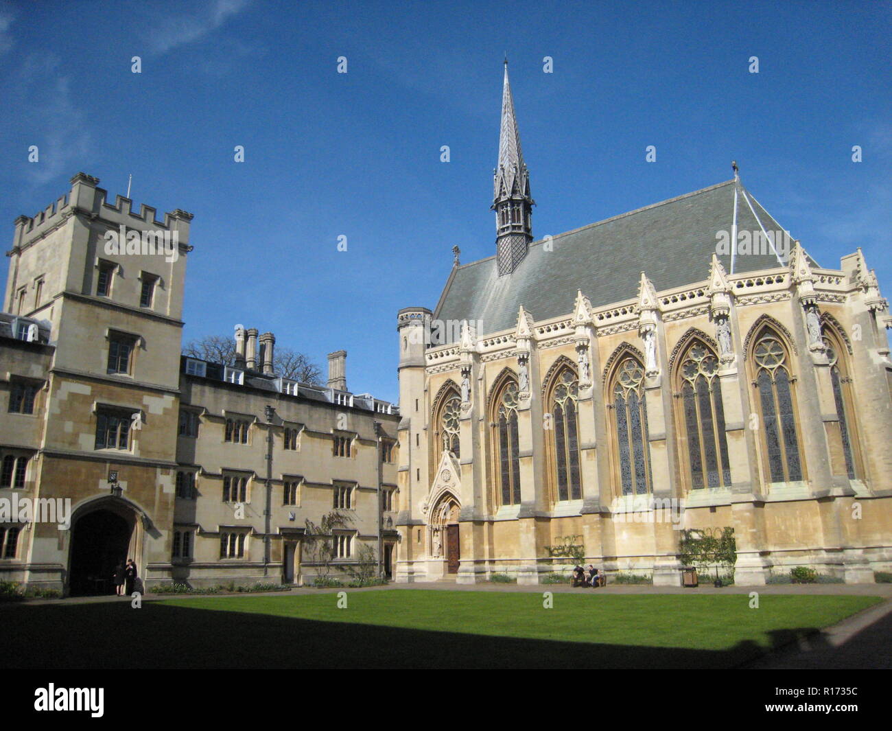 The Front Quadrangle of Exeter College, Oxford Stock Photo