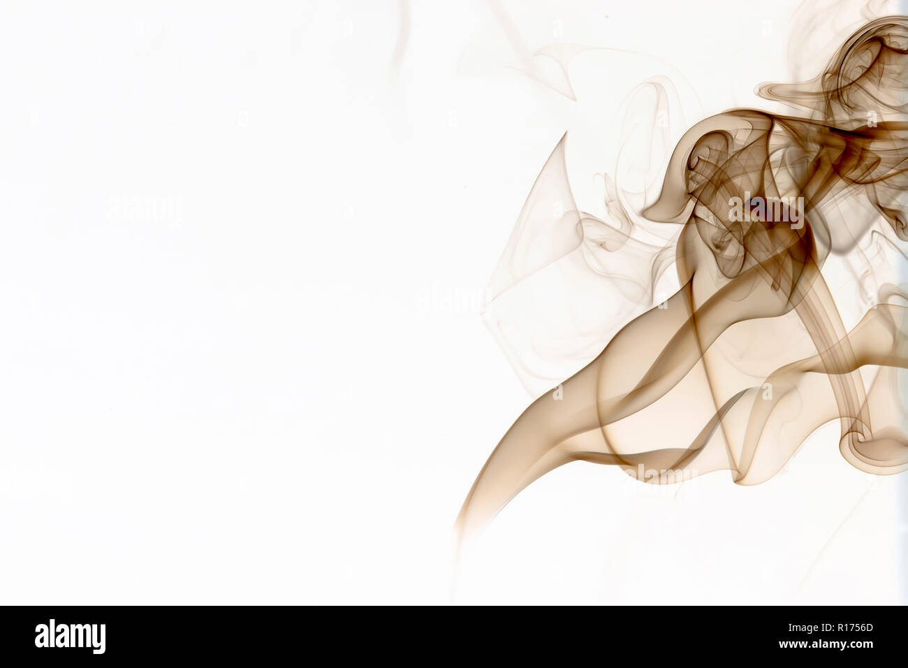 Beautiful abstract smoke on white background Stock Photo - Alamy