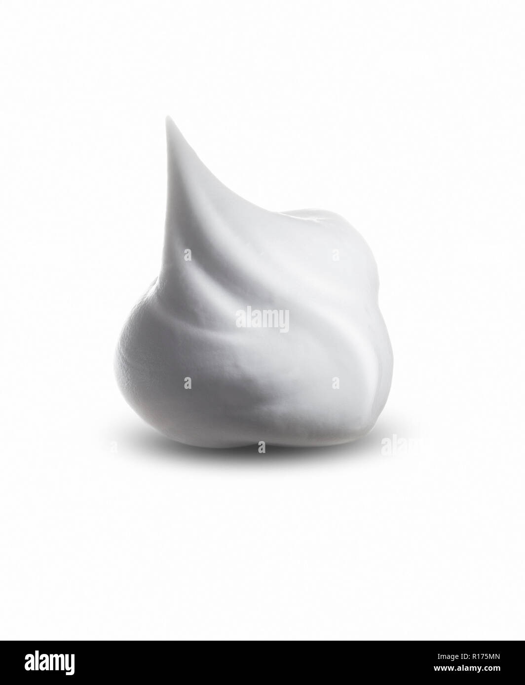 Mound of shaving cream on white background Stock Photo