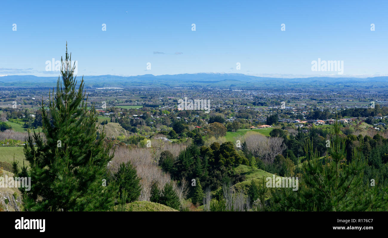 Hastings, Hawkes Bay aerial view Stock Photo