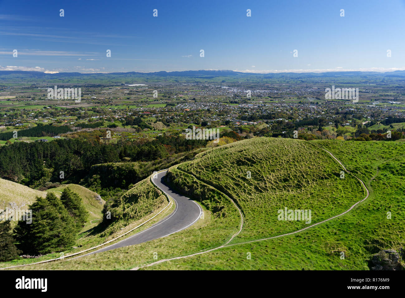 Aerial view of Hastings and Havelock North, New Zealand Stock Photo Alamy