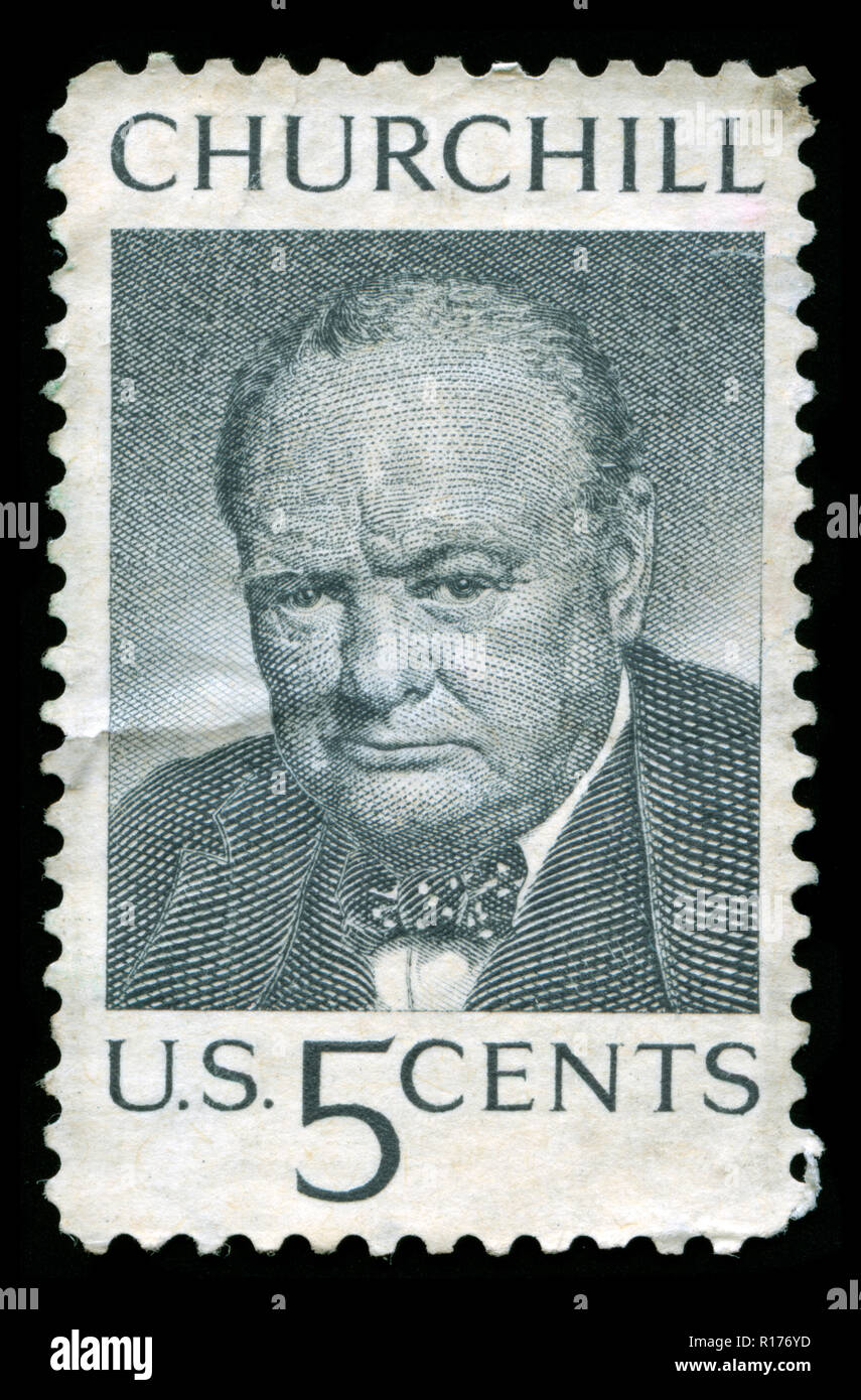 Winston churchill stamp hi-res stock photography and images - Alamy