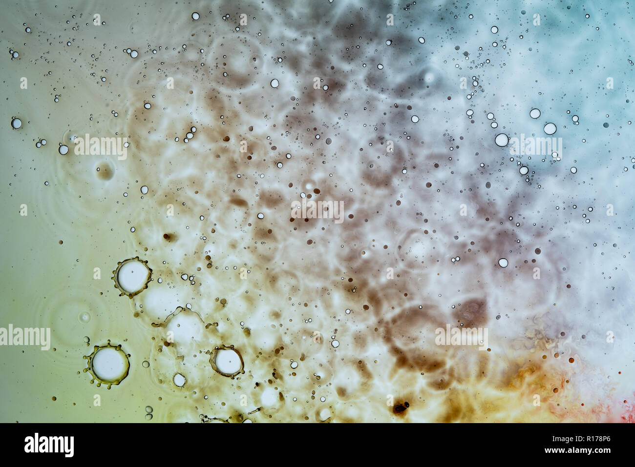 Water and paint textures aerial view, abstract background Stock Photo ...