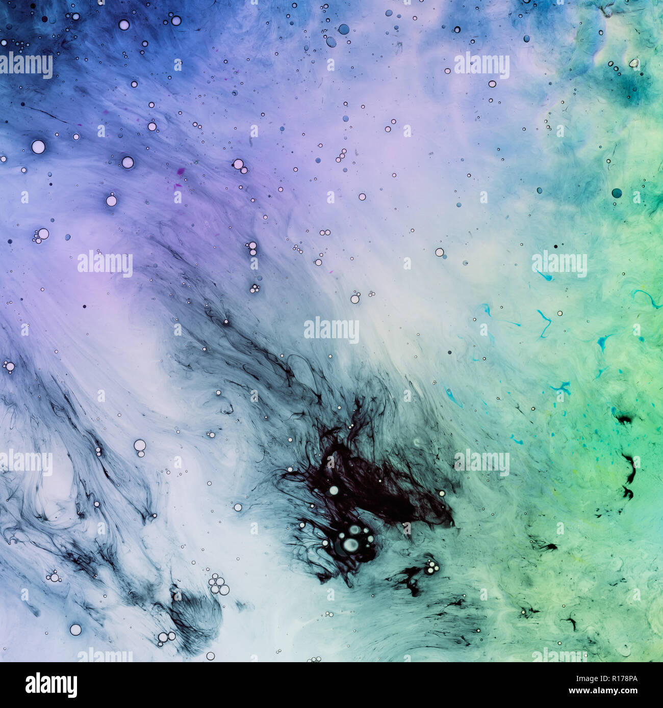 Water and paint textures aerial view, abstract background Stock Photo ...
